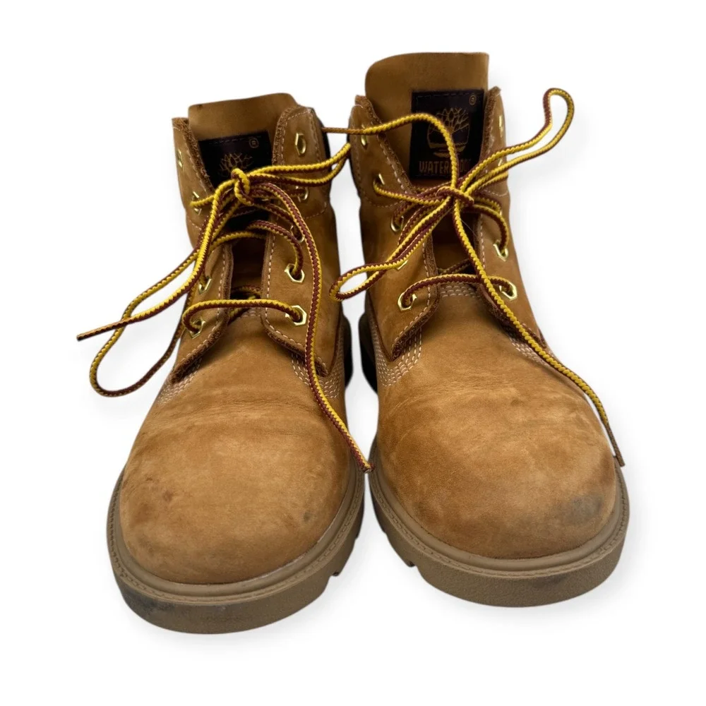 Timberland Youth 2 Wheat Nubuck Leather Ankle‎ Boots Kids Casual Waterproof